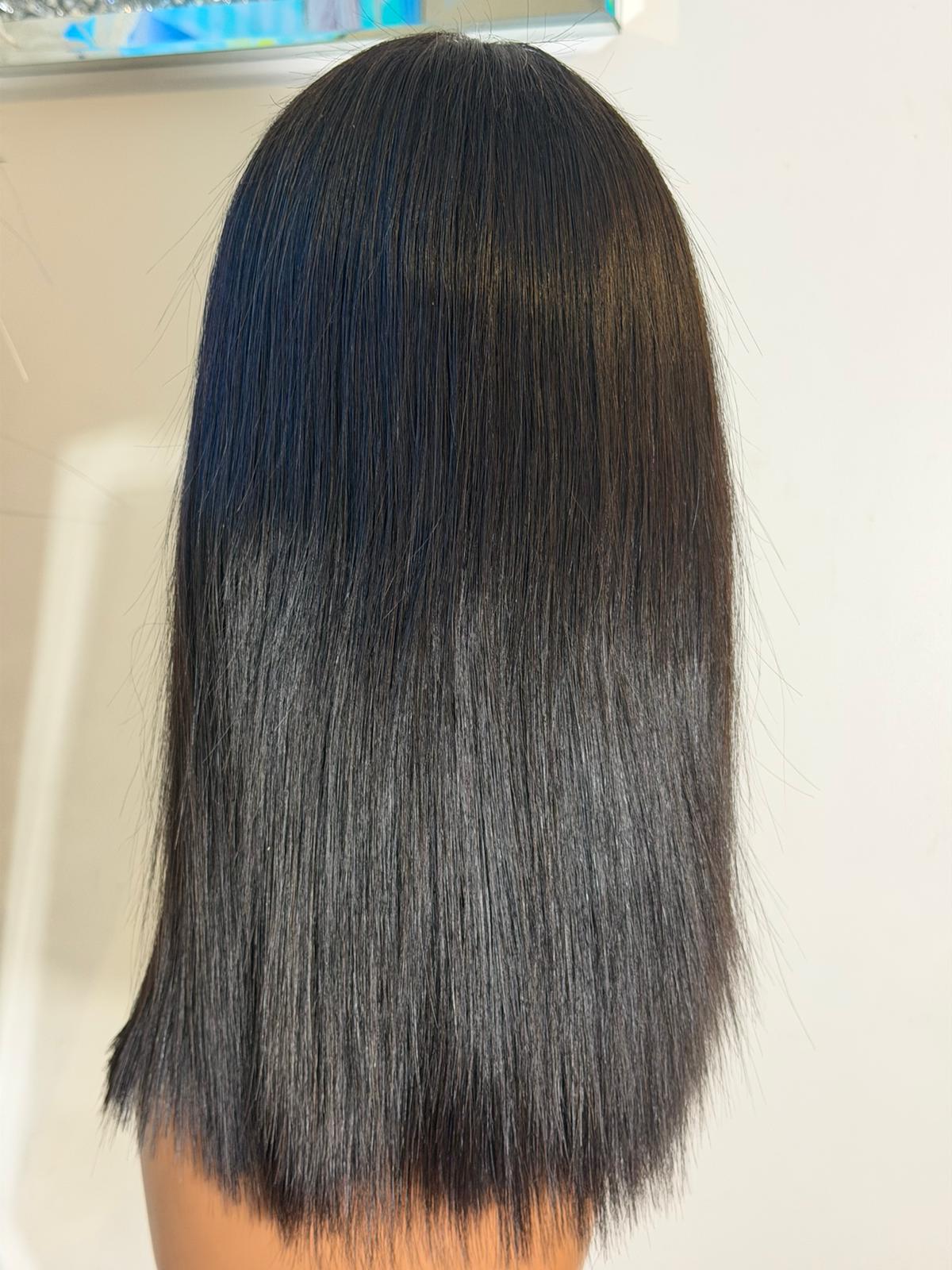 Natural Black Luxe Lace Front Wig 12"