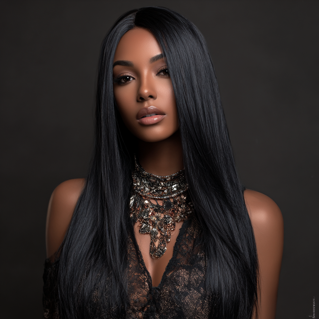 Natural Black Luxe Lace Front Wig 26"
